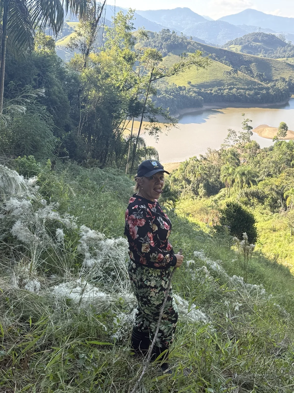Vista da represa antes das obras